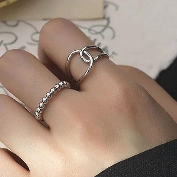 NEW Unisex 925 Sterling Silver Polished Knot Adjustable Ring - Picture 2 of 15